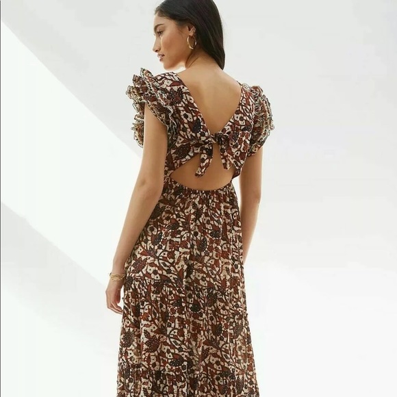 🔥Sale🔥 Anthropologie Ruffle Maxi Dress - Picture 2 of 9